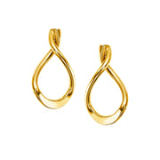 Bids.com 14k Yellow Gold Polished Tear Drop Earrings Earrings White Smoke Yellow Gold