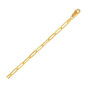 Bids.com 14K Yellow Gold Lite Paperclip Anklet (3.2mm) Accessories White Smoke 10 / Yellow Gold