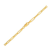 Bids.com 14K Yellow Gold Lite Paperclip Anklet (3.2mm) Accessories White Smoke 10 / Yellow Gold