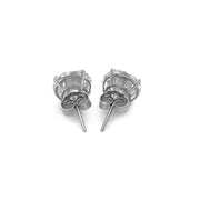 Bids.com 14k White Gold 8.0mm Round CZ Stud Earrings Earrings White Smoke White Gold