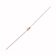 Bids.com Adjustable Cable Chain in 14k Rose Gold (0.97 mm) Necklaces White Smoke 18 / Rose Gold