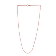 Bids.com Adjustable Cable Chain in 14k Rose Gold (0.97 mm) Necklaces White Smoke 18 / Rose Gold
