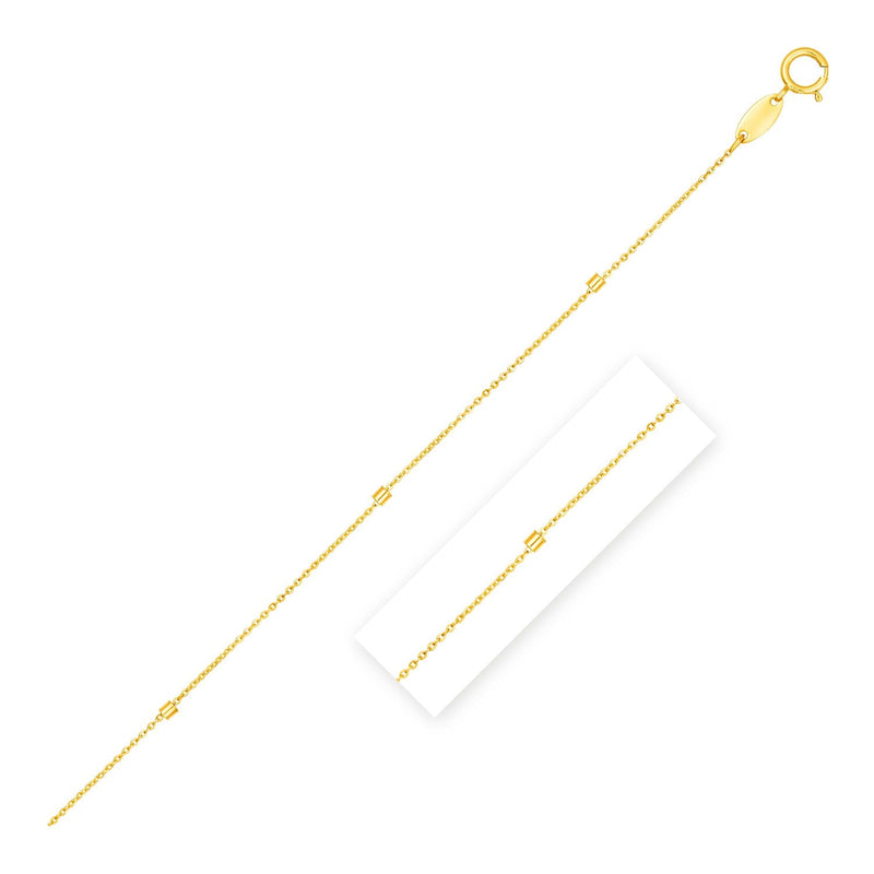 Bids.com Bead Links Pendant Chain in 14k Yellow Gold (1.5mm) Necklaces White Smoke 16 / Yellow Gold,18 / Yellow Gold