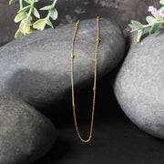 Bids.com Bead Links Pendant Chain in 14k Yellow Gold (1.5mm) Necklaces Black 16 / Yellow Gold,18 / Yellow Gold