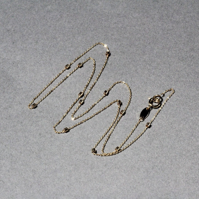 Bids.com Bead Links Pendant Chain in 14k Yellow Gold (1.5mm) Necklaces Dark Gray 16 / Yellow Gold,18 / Yellow Gold