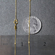 Bids.com Bead Links Pendant Chain in 14k Yellow Gold (1.5mm) Necklaces Dim Gray 16 / Yellow Gold,18 / Yellow Gold