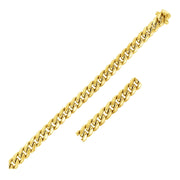 Bids.com 10k Yellow Gold Semi Solid Miami Cuban Bracelet (7.20 mm) Bracelets White Smoke 8.5 / Yellow Gold