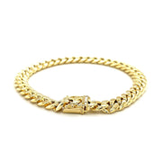 Bids.com 10k Yellow Gold Semi Solid Miami Cuban Bracelet (7.20 mm) Bracelets White Smoke 8.5 / Yellow Gold