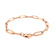 Bids.com 14K Rose Gold Extra Wide Paperclip Chain Bracelet Bracelets White Smoke 7.5 / Rose Gold,One / Rose Gold
