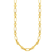 Bids.com 14k Yellow Gold Twisted and Polished Link Necklace Necklaces White Smoke 18 / Yellow Gold