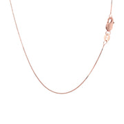 Bids.com 14k Rose Gold Classic Box Chain 0.4mm Necklaces White Smoke 18 / Rose Gold