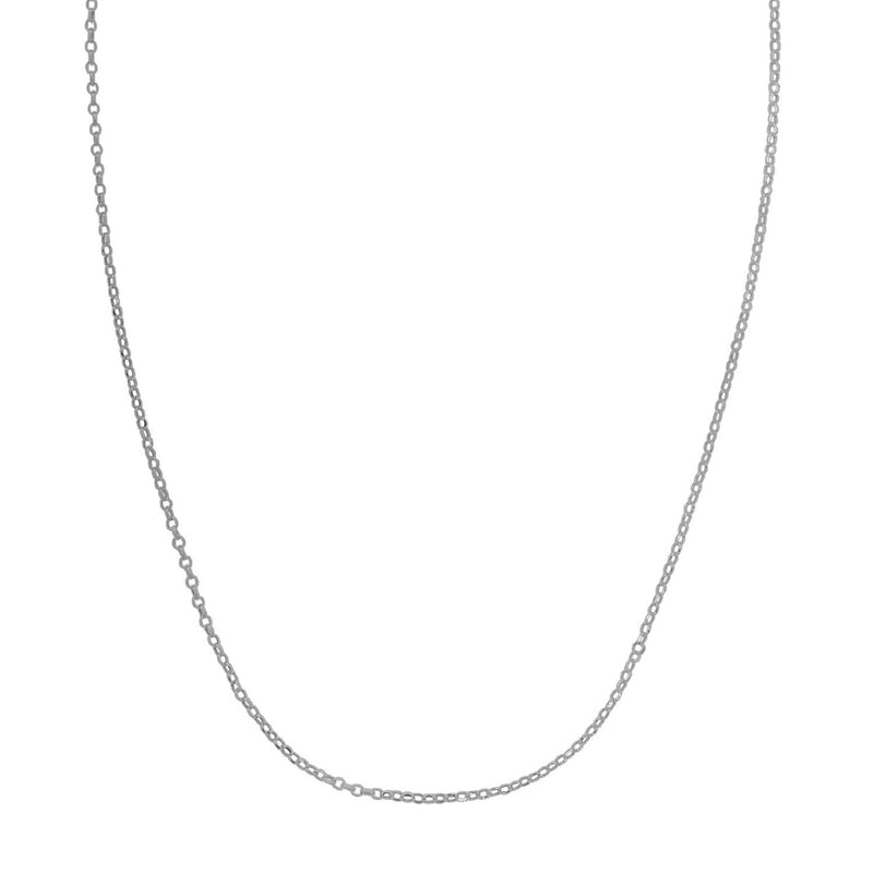 Bids.com Double Extendable Cable Chain in 14k White Gold (1.40 mm) Necklaces White Smoke 18 / White Gold