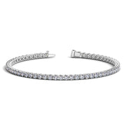 Bids.com Lab Grown Round Diamond Tennis Bracelet in 14k White Gold (4 cctw F/G  VS2/SI1) Bracelets White Smoke 7 / White Gold