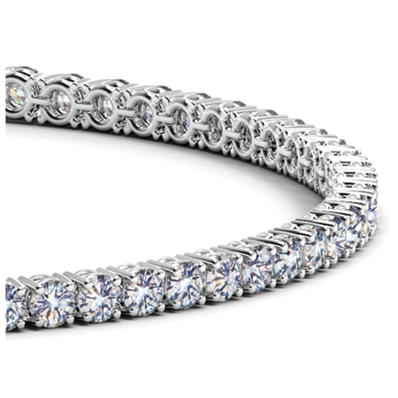 Bids.com Lab Grown Round Diamond Tennis Bracelet in 14k White Gold (4 cctw F/G  VS2/SI1) Bracelets White Smoke 7 / White Gold