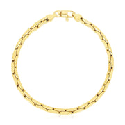 Bids.com 14k Yellow Gold High Polish Compressed Cable Link Bracelet Bracelets White Smoke 7.5 / Yellow Gold