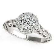 Bids.com 14k White Gold Halo Antique Style Round Diamond Engagement Ring (5/8 cttw) Rings White Smoke 3 / White Gold,3.5 / White Gold,4 / White Gold,4.5 / White Gold,5 / White Gold,5.5 / White Gold,6 / White Gold,6.5 / White Gold,7 / White Gold,7.5 / White Gold,8 / White Gold,8.5 / White Gold,9 / White Gold