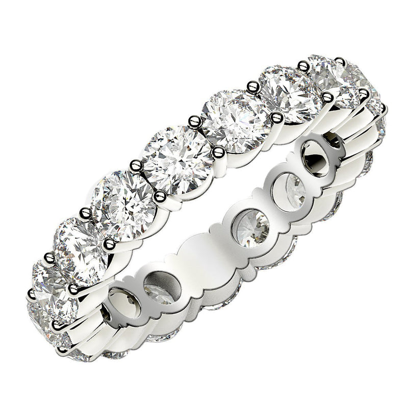 Bids.com Round Cut Lab Grown Diamond Eternity Ring in 14k White Gold (3 cttw FG/VS2) Rings White Smoke 4 / White Gold,4.5 / White Gold,5 / White Gold,5.5 / White Gold,6 / White Gold,6.5 / White Gold,7 / White Gold,7.5 / White Gold,8 / White Gold,8.5 / White Gold,9 / White Gold
