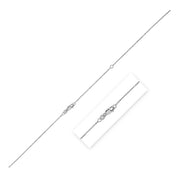 Bids.com Double Extendable Bead Chain in 14k White Gold (1.00 mm) Necklaces White Smoke 18 / White Gold