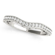 Bids.com 14k White Gold Milgrained Pave Set Curved Diamond Wedding Band (1/5 cttw) Rings White Smoke 3 / White Gold,3.5 / White Gold,4 / White Gold,4.5 / White Gold,5 / White Gold,5.5 / White Gold,6 / White Gold,6.5 / White Gold,7 / White Gold,7.5 / White Gold,8 / White Gold,8.5 / White Gold,9 / White Gold