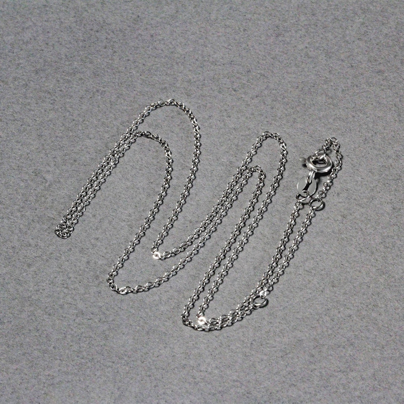 Bids.com Double Extendable Piatto Chain in 14k White Gold (1.2mm) Necklaces Light Slate Gray 18 / White Gold