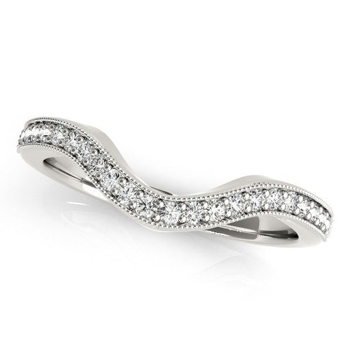 Bids.com 14k White Gold Milgrained Border Curved Diamond Wedding Band (1/5 cttw) Rings White Smoke 3 / White Gold,3.5 / White Gold,4 / White Gold,4.5 / White Gold,5 / White Gold,5.5 / White Gold,6 / White Gold,6.5 / White Gold,7 / White Gold,7.5 / White Gold,8 / White Gold,8.5 / White Gold,9 / White Gold