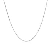 Bids.com 14k White Gold Diamond Cut Cable Link Chain 0.8mm Necklaces White Smoke 16 / White Gold,18 / White Gold