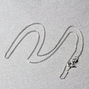 Bids.com 14k White Gold Diamond Cut Cable Link Chain 0.8mm Necklaces Gray 16 / White Gold,18 / White Gold