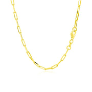 Bids.com 14K Yellow Gold Paperclip Chain (2.5mm) Necklaces White Smoke 18 / Yellow Gold,20 / Yellow Gold,24 / Yellow Gold