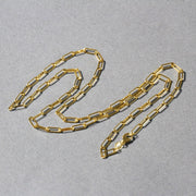 Bids.com 14K Yellow Gold Paperclip Chain (2.5mm) Necklaces Gray 18 / Yellow Gold,20 / Yellow Gold,24 / Yellow Gold