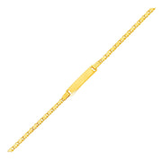Bids.com 14k Yellow Gold Childrens Heart Link ID Bracelet Bracelets White Smoke 6 / Yellow Gold