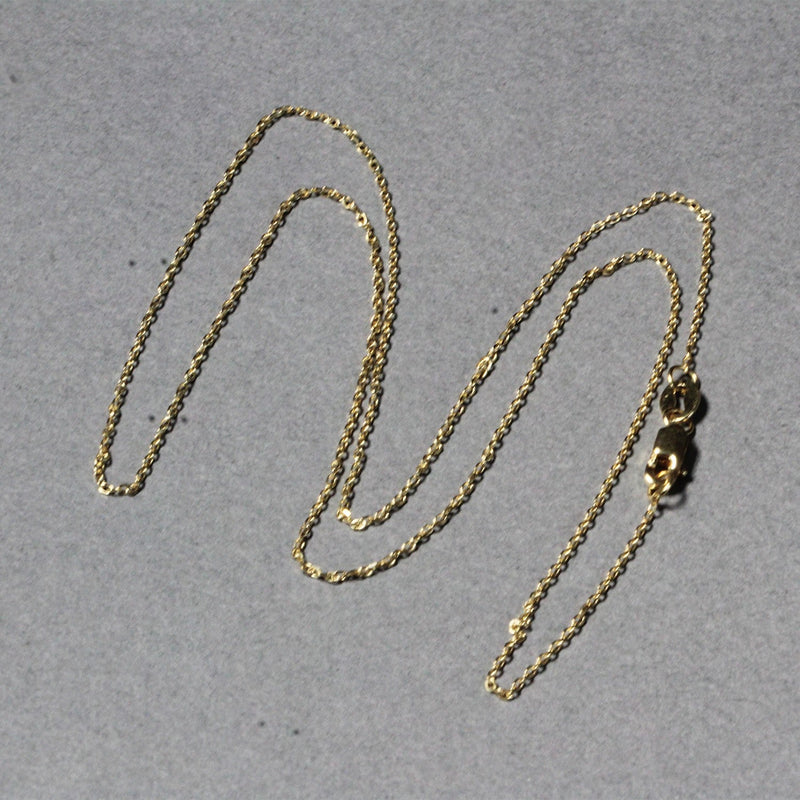 Bids.com 18k Yellow Gold Diamond Cut Cable Link Chain (0.80 mm) Necklaces Dark Gray 16 / Yellow Gold,18 / Yellow Gold