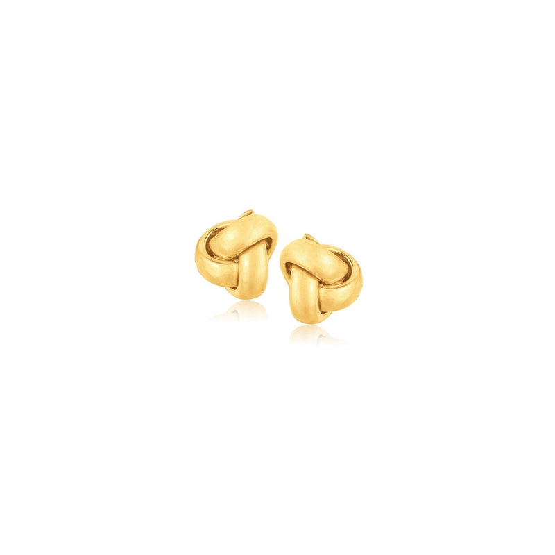 Bids.com 10k Yellow Gold Love Knot Stud Earrings Earrings White Smoke Yellow Gold