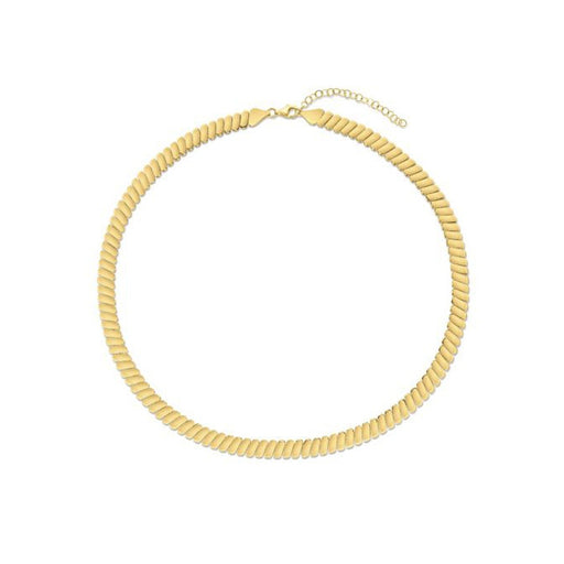 Bids.com 14k Yellow Gold Rib Link Necklace Necklaces White Smoke 18 / Yellow Gold