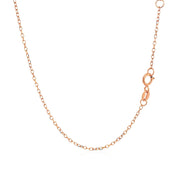 Bids.com 14k Rose Gold 17 inch Necklace with Round White Topaz Necklaces White Smoke 17 / Rose Gold