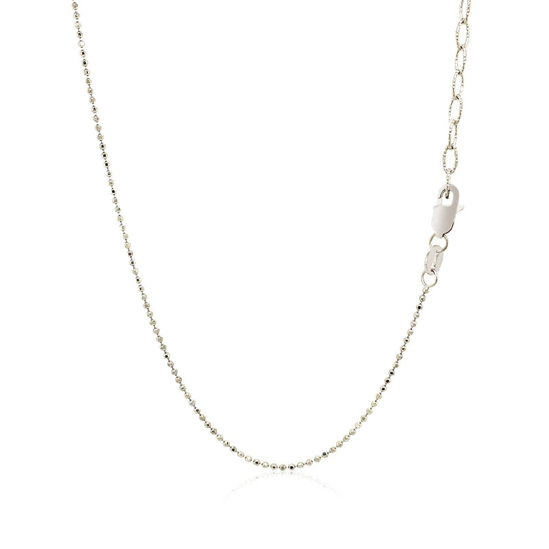 Bids.com 14k White Gold Necklace with Round Diamond Charms Necklaces White Smoke 16 / White Gold,18 / White Gold
