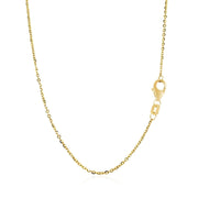 Bids.com 14k Yellow Gold Chain Necklace with a Shiny Flat Bar Necklaces White Smoke 18 / Yellow Gold