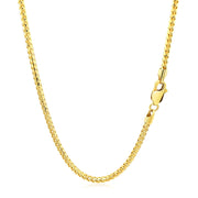 Bids.com 2.2mm 14k Yellow Solid Gold Diamond Cut Round Franco Chain Necklaces White Smoke 18 / Yellow Gold,20 / Yellow Gold,24 / Yellow Gold