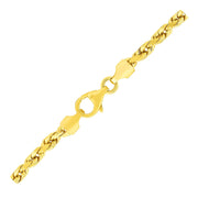 Bids.com 3.5mm 10k Yellow Gold Solid Diamond Cut Rope Bracelet Bracelets White Smoke 7 / Yellow Gold,8 / Yellow Gold