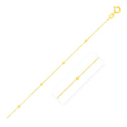 Bids.com Bead Links Saturn Chain in 14k Yellow Gold (3.5mm) Necklaces White Smoke 18 / Yellow Gold