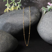 Bids.com Bead Links Saturn Chain in 14k Yellow Gold (3.5mm) Necklaces Black 18 / Yellow Gold