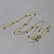 Bids.com Bead Links Saturn Chain in 14k Yellow Gold (3.5mm) Necklaces Dark Gray 18 / Yellow Gold
