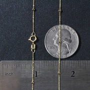 Bids.com Bead Links Saturn Chain in 14k Yellow Gold (3.5mm) Necklaces Dark Slate Gray 18 / Yellow Gold