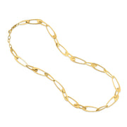 Bids.com 14K Yellow Gold Italian Oval Links Necklace Necklaces White Smoke 18 / Yellow Gold