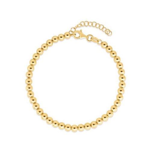 Bids.com 14k Yellow Gold Bead Chain Necklace(4mm) Necklaces White Smoke 18 / Yellow Gold