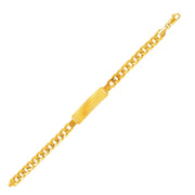 Bids.com 14k Yellow Gold Men's ID Cuban Chain Bracelet Bracelets White Smoke 8.5 / Yellow Gold