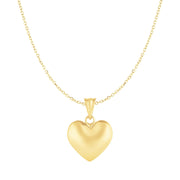 Bids.com Puffed Heart Pendant in 10k Yellow Gold Pendants White Smoke Yellow Gold