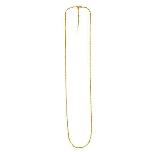 Bids.com Endless Adjustable Cable Chain in 14k Yellow Gold (1.70 mm) Necklaces White Smoke 22 / Yellow Gold