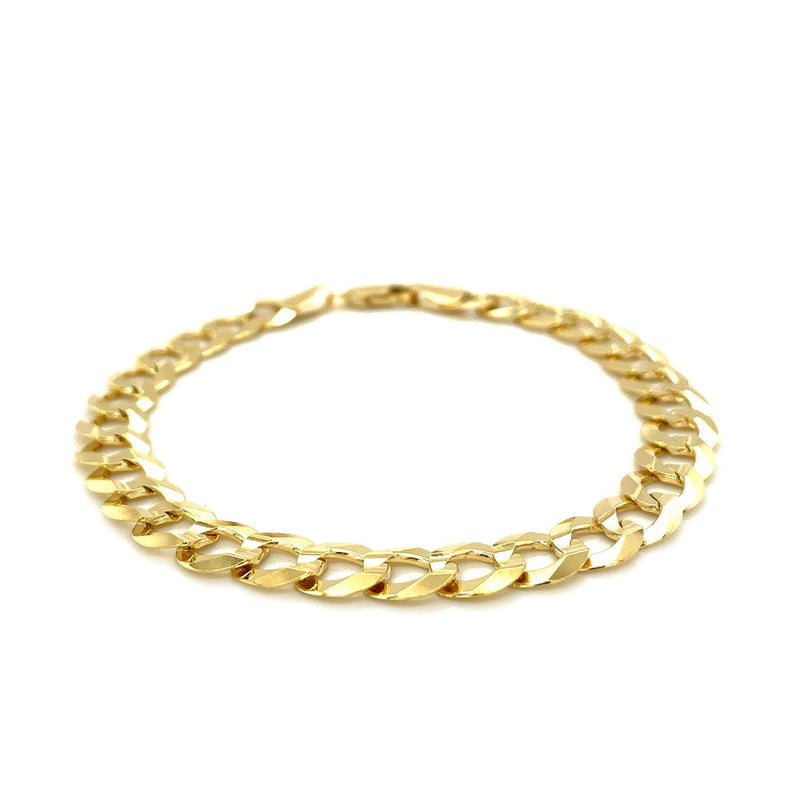 Bids.com 8.2mm 10k Yellow Gold Curb Bracelet Bracelets White Smoke 8.5 / Yellow Gold