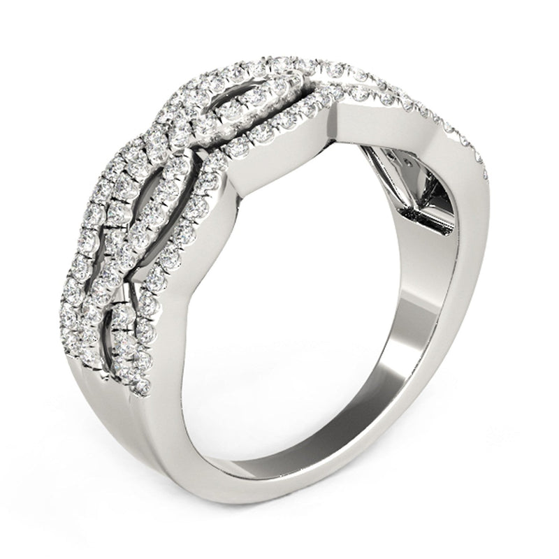 Bids.com Diamond Studded Ring with Four Curves in 14k White Gold (5/8 cttw) Rings White Smoke 3 / White Gold,3.5 / White Gold,4 / White Gold,4.5 / White Gold,5 / White Gold,5.5 / White Gold,6 / White Gold,6.5 / White Gold,7 / White Gold,7.5 / White Gold,8 / White Gold,8.5 / White Gold,9 / White Gold