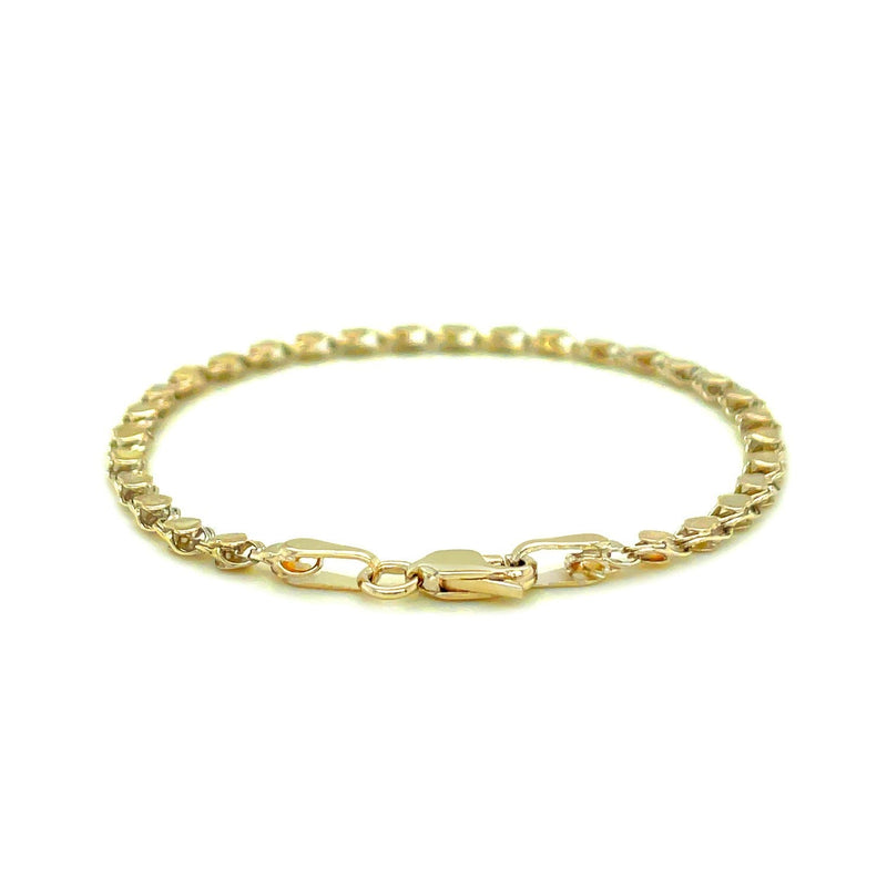 Bids.com 2.9mm 14k Yellow Gold Heart Anklet Accessories White Smoke 10 / Yellow Gold